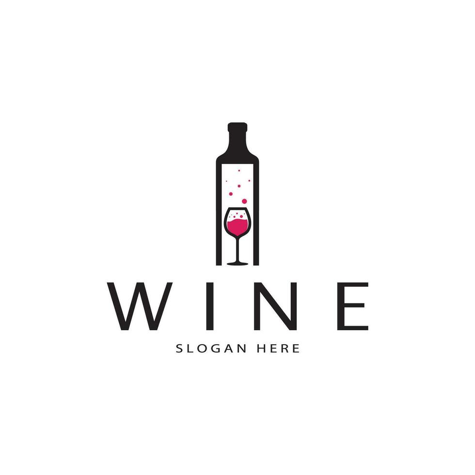 Wine logo design template.vector illustration of icon-vector vector