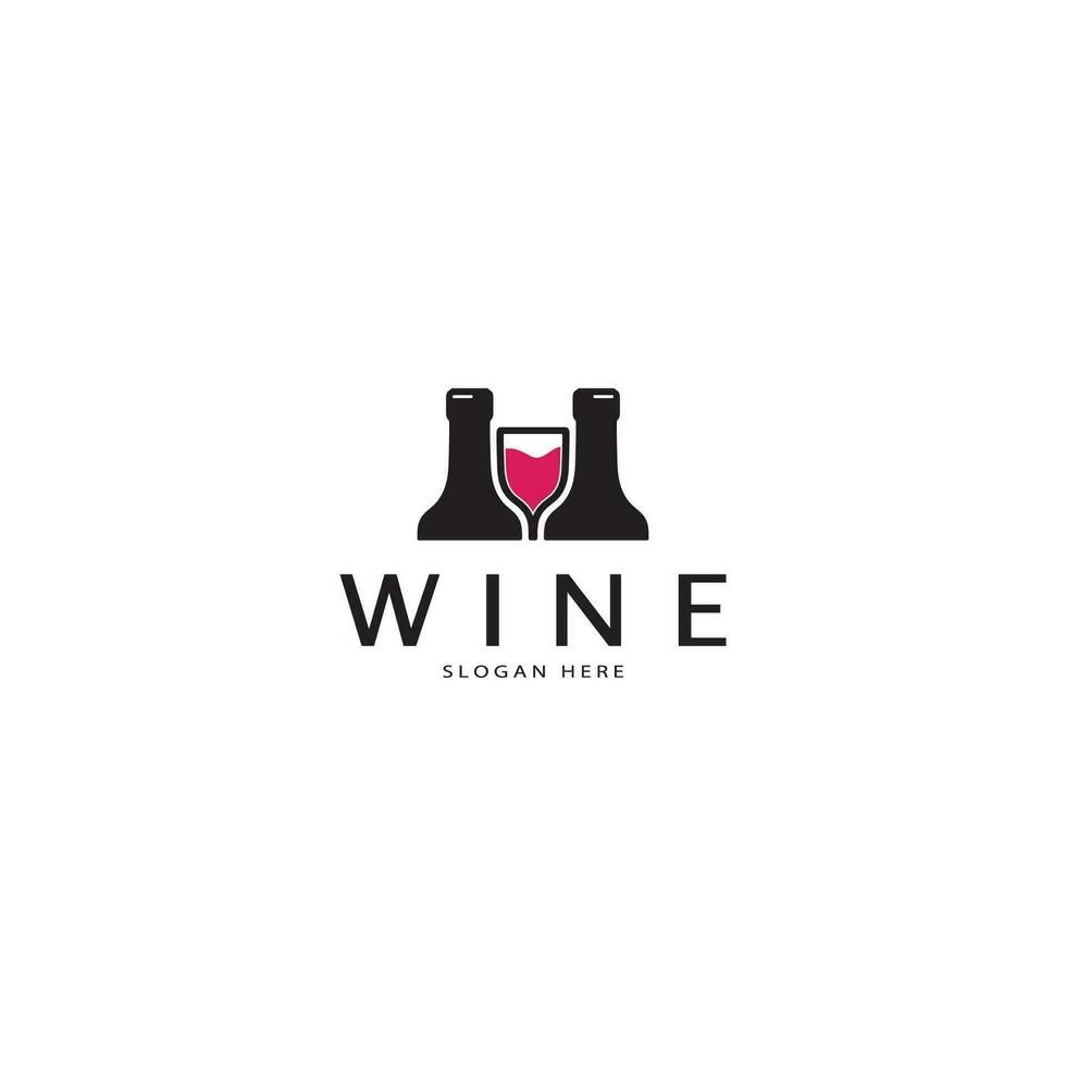 plantilla de diseño de logotipo de vino ilustración vectorial de icono-vector vector