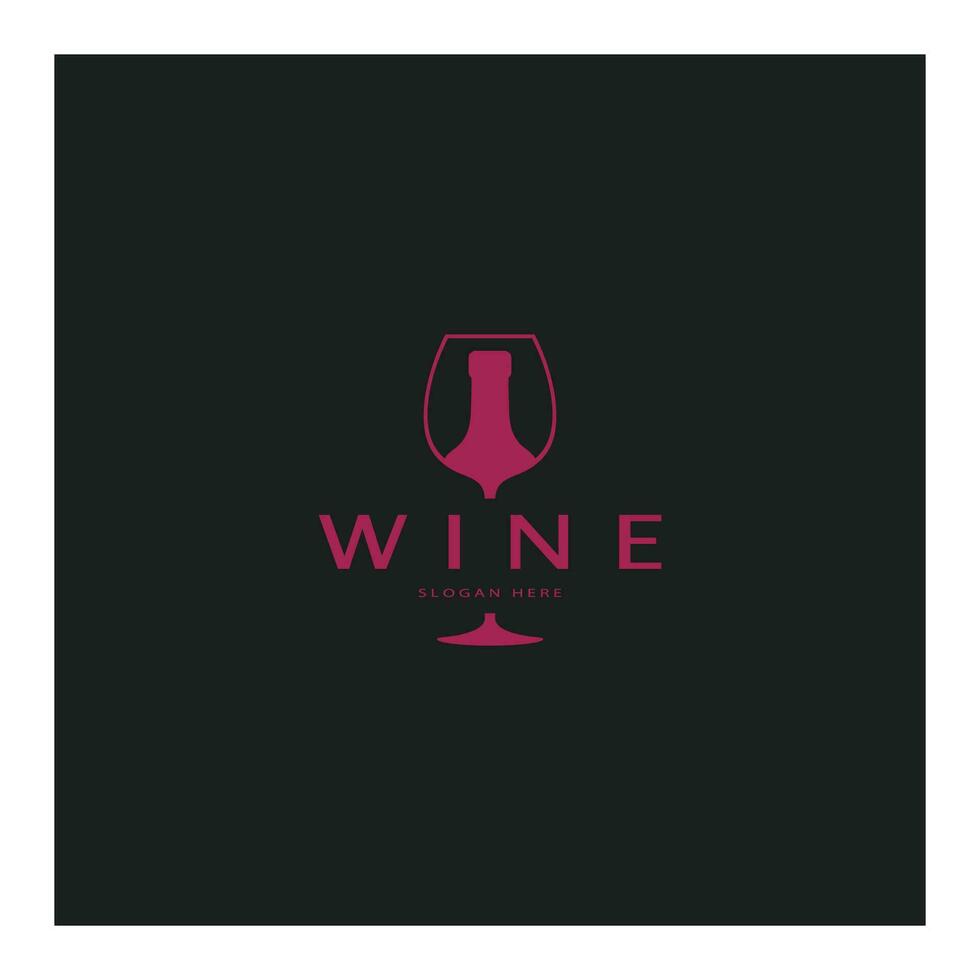 plantilla de diseño de logotipo de vino ilustración vectorial de icono-vector vector