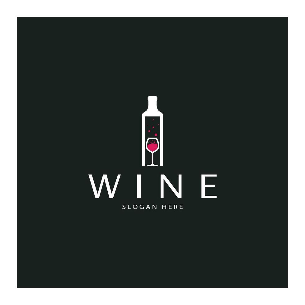 plantilla de diseño de logotipo de vino ilustración vectorial de icono-vector vector