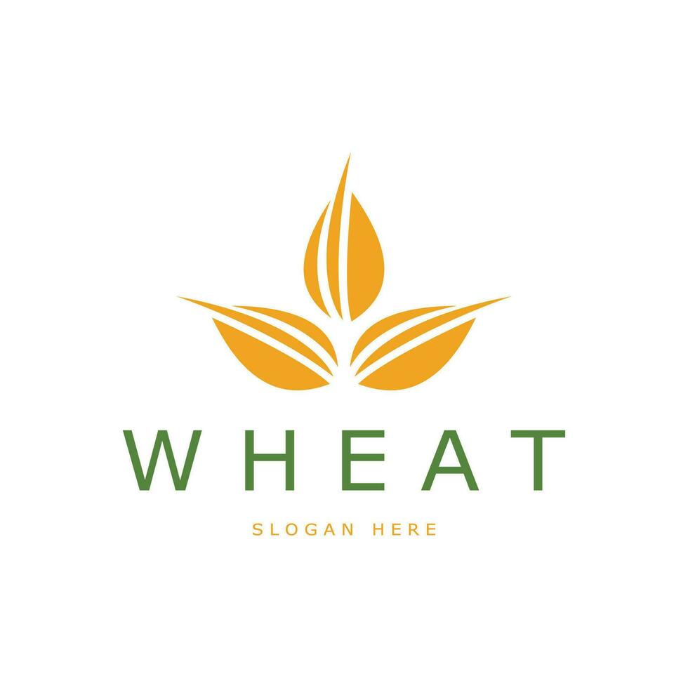 Agriculture Wheat logo template vector icon design