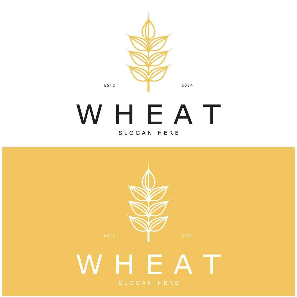 Agriculture Wheat logo template vector icon design