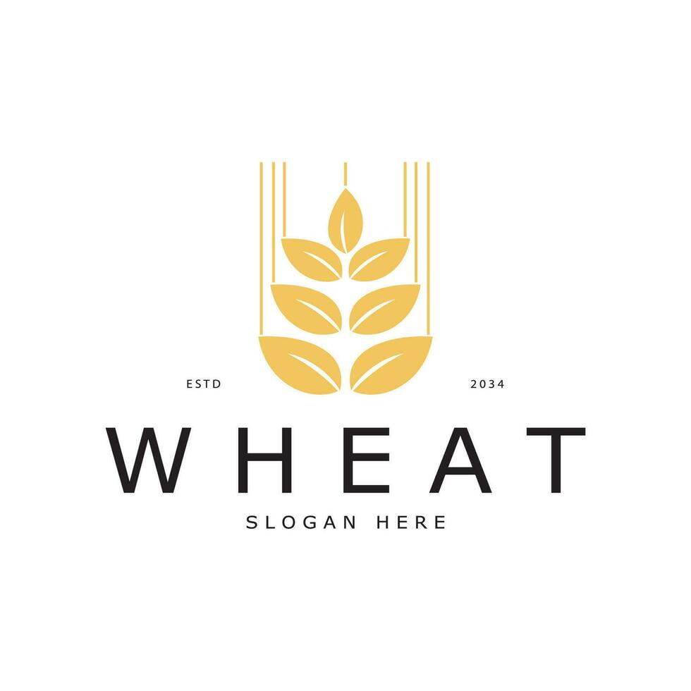 Agriculture Wheat logo template vector icon design