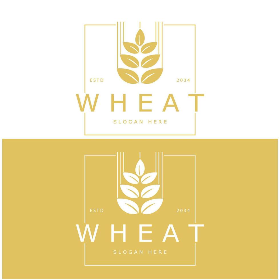 Agriculture Wheat logo template vector icon design