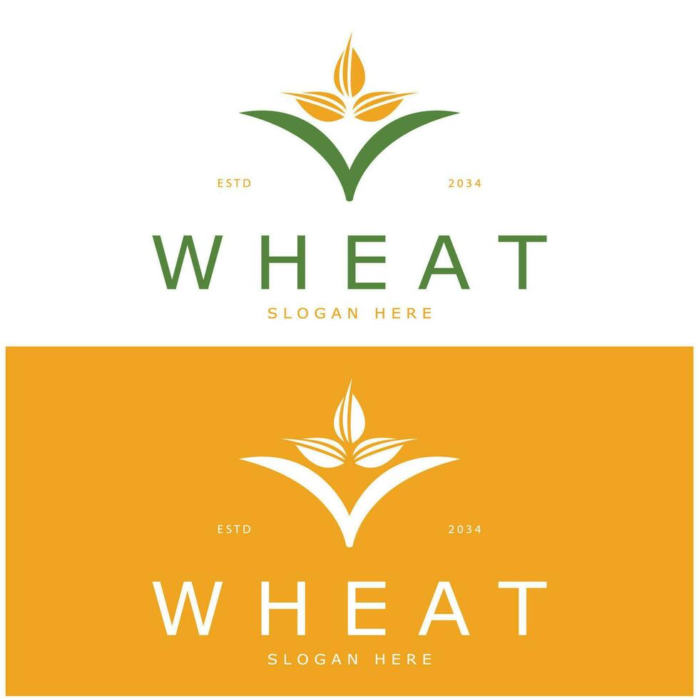 Agriculture Wheat logo template vector icon design