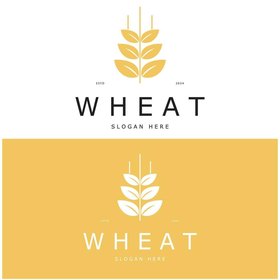 Agriculture Wheat logo template vector icon design