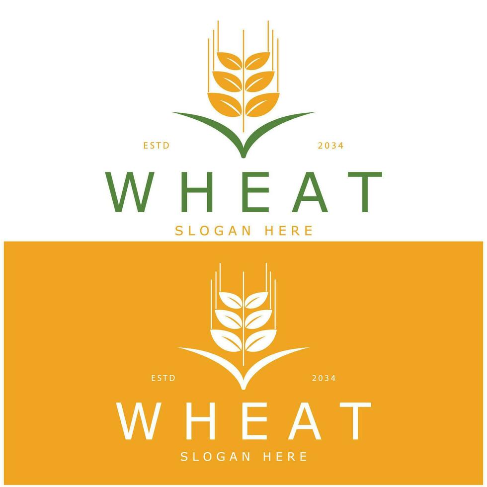 Agriculture Wheat logo template vector icon design