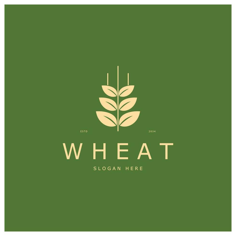 Agriculture Wheat logo template vector icon design