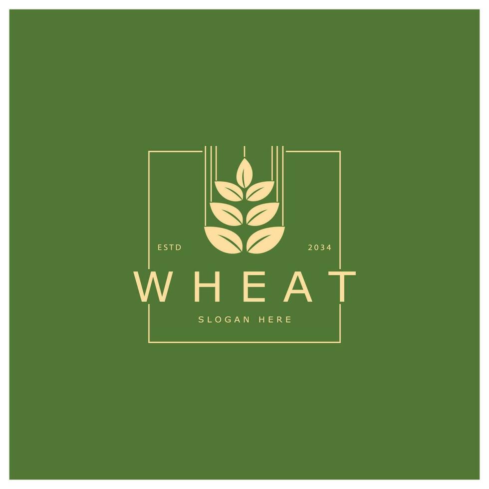 Agriculture Wheat logo template vector icon design