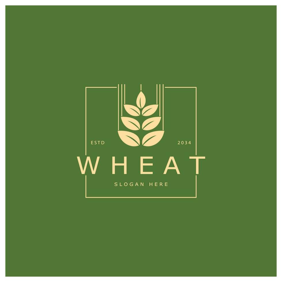 Agriculture Wheat logo template vector icon design