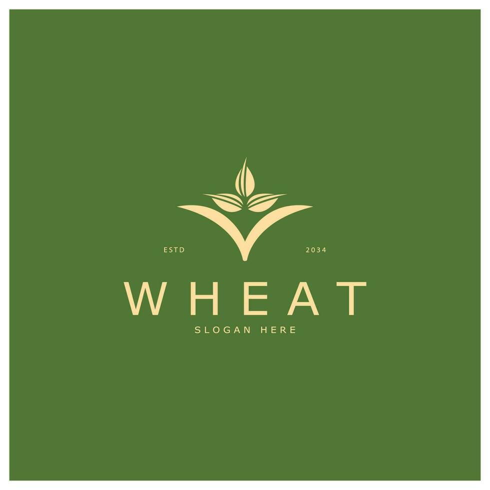 Agriculture Wheat logo template vector icon design