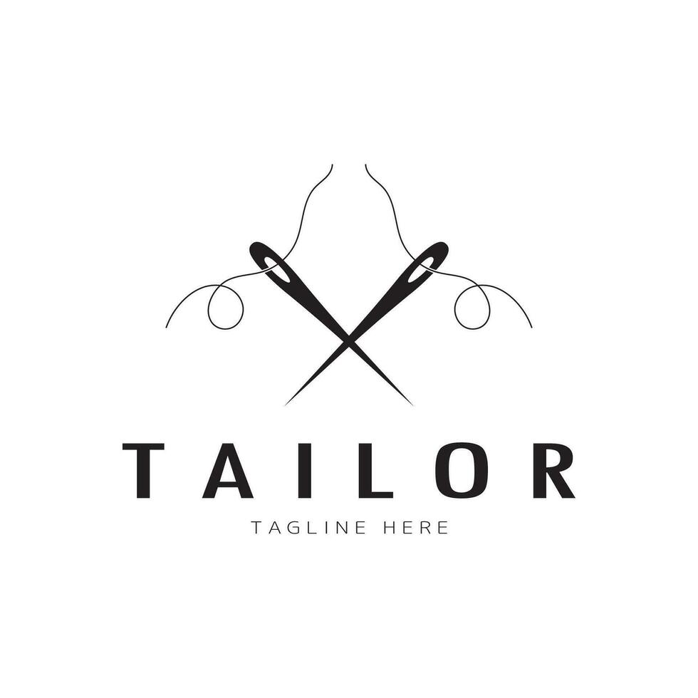 tailor logo icon illustration template combination of buttons for clothes, thread and sewing machine, for clothing product design, convection companies, fashion in vector form