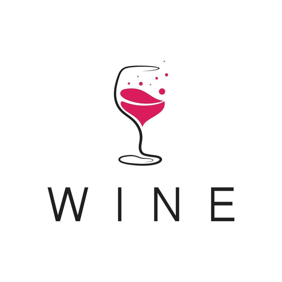 plantilla de diseño de logotipo de vino ilustración vectorial de icono-vector vector