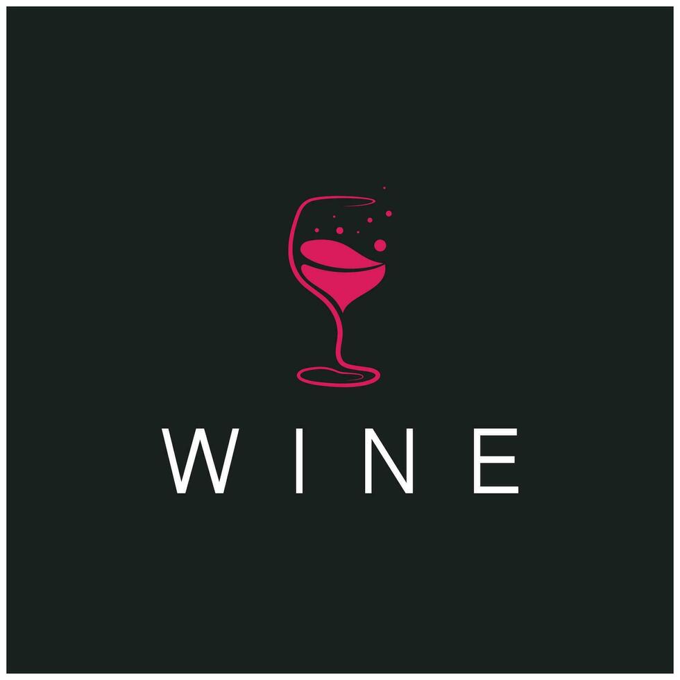 plantilla de diseño de logotipo de vino ilustración vectorial de icono-vector vector