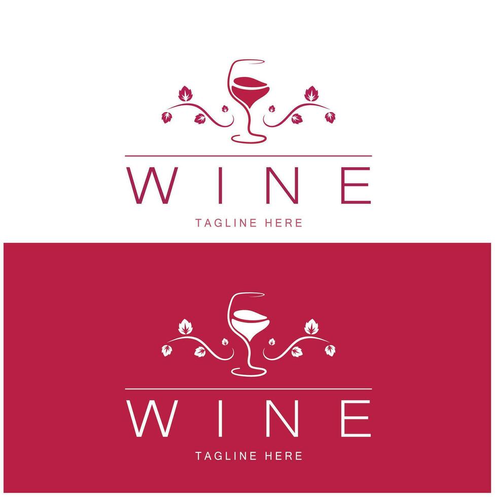 Wine logo design template.vector illustration of icon-vector vector