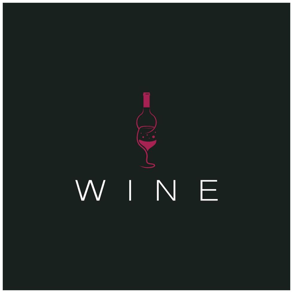 plantilla de diseño de logotipo de vino ilustración vectorial de icono-vector vector