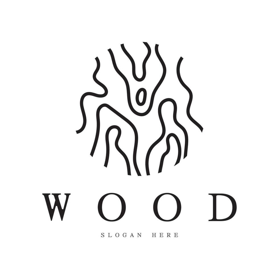 wood logo template icon illustration design vector, used for wood factories, wood plantations, log processing, wood furniture, wood warehouses with a modern minimalist concept vector