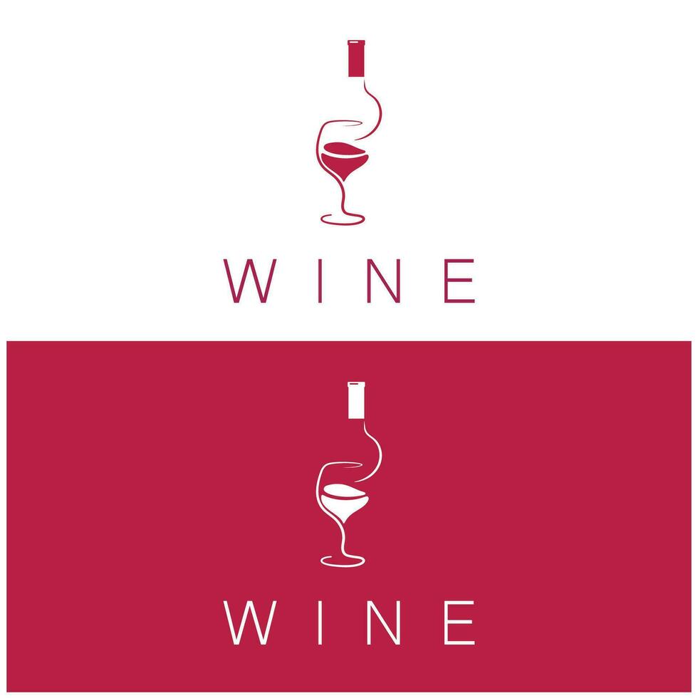 Wine logo design template.vector illustration of iconvector 25514670 Vector Art at Vecteezy