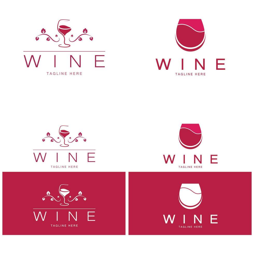 plantilla de diseño de logotipo de vino ilustración vectorial de icono-vector vector