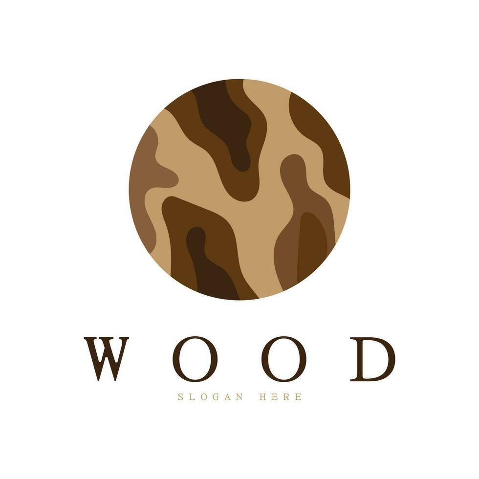 wood logo template icon illustration design vector, used for wood factories, wood plantations, log processing, wood furniture, wood warehouses with a modern minimalist concept vector