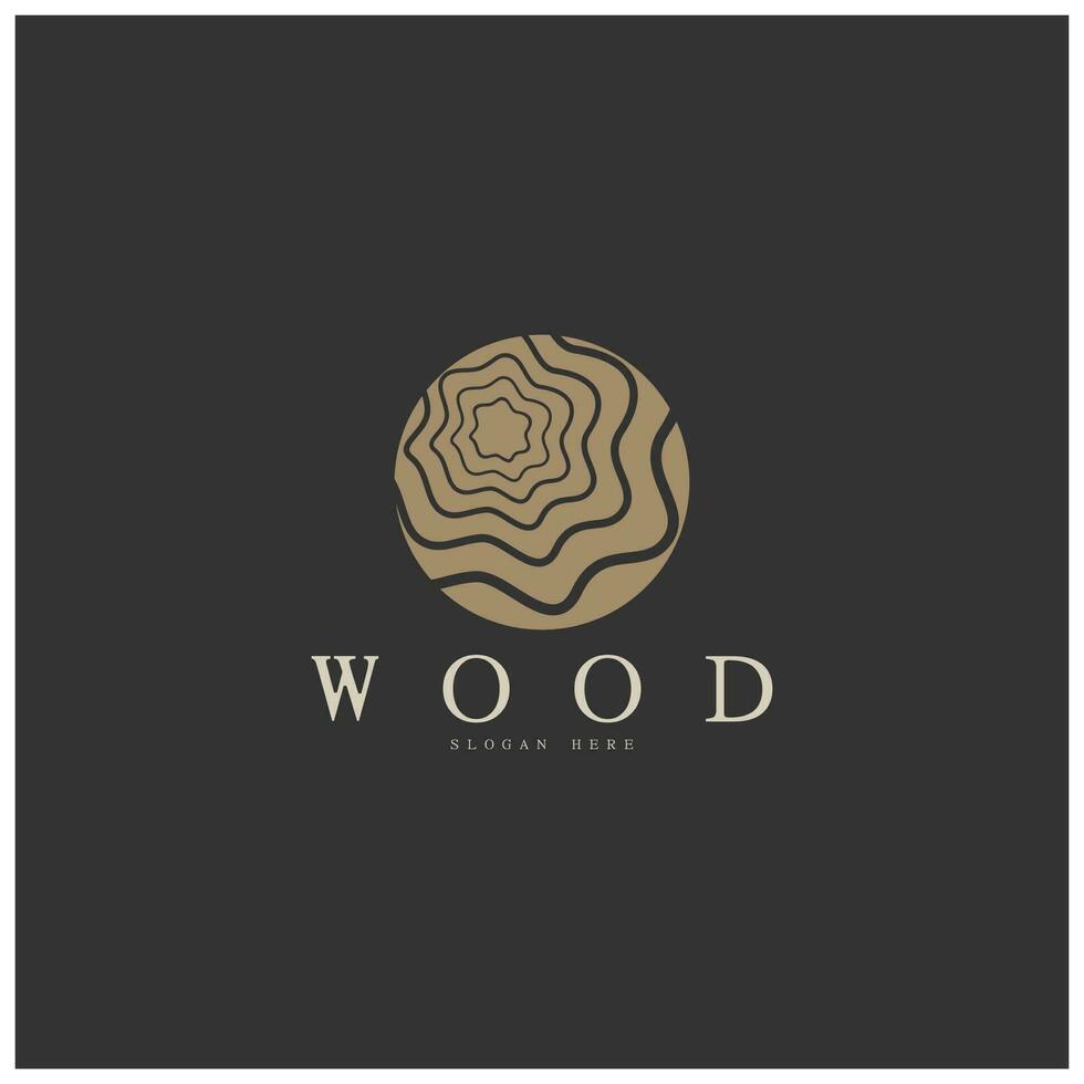 wood logo template icon illustration design vector, used for wood factories, wood plantations, log processing, wood furniture, wood warehouses with a modern minimalist concept vector