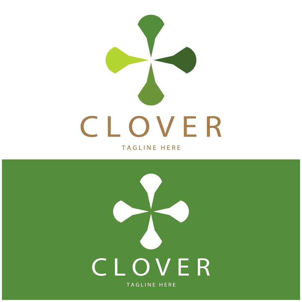 logo design inspiration icon illustration template vector clover or moringa leaves, for natural product design, health, medicine, clover and moringa agriculture, medicinal capsules