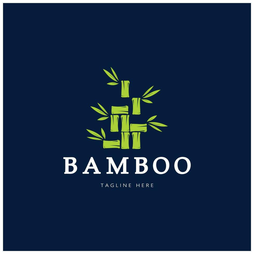 Bamboo Logo Template vector icon illustration design