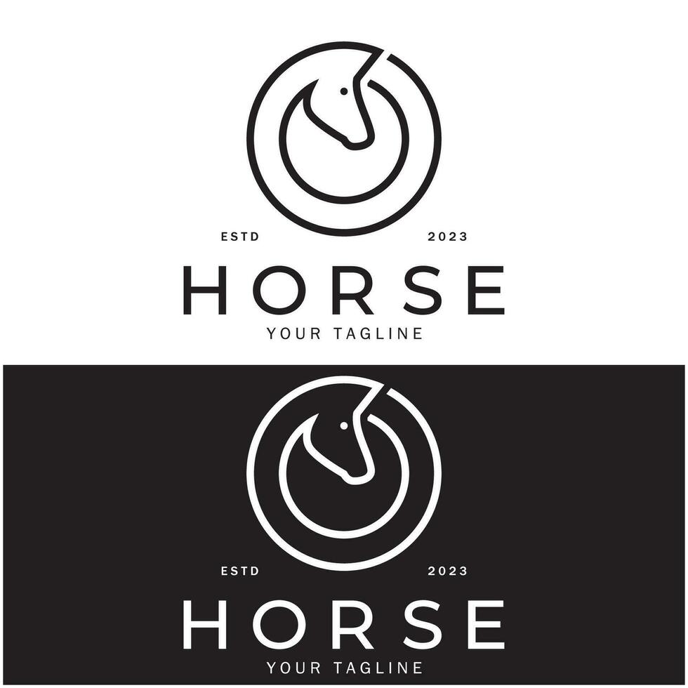 Chess strategy game logo with horse, king, pawn, minister and rook. Logo for chess tournament, chess team, chess championship, chess game application. vector