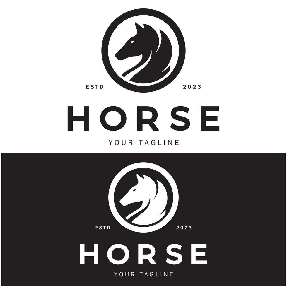 Chess strategy game logo with horse, king, pawn, minister and rook. Logo for chess tournament, chess team, chess championship, chess game application. vector