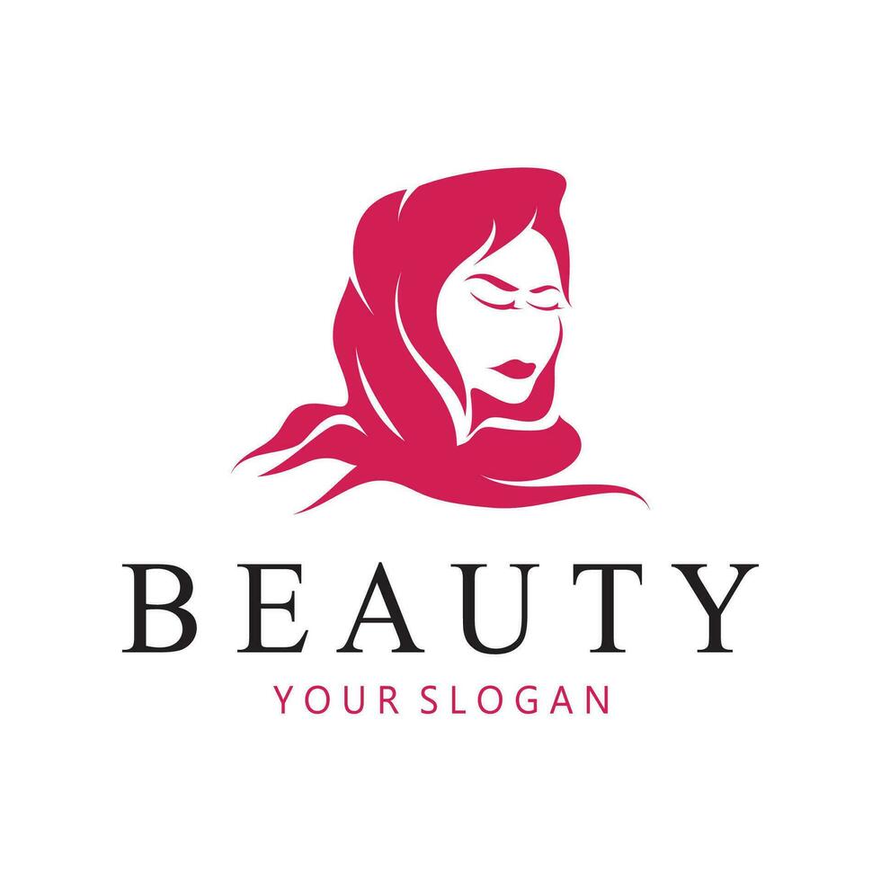 muslimah hijab logo template vector illustration design-vector