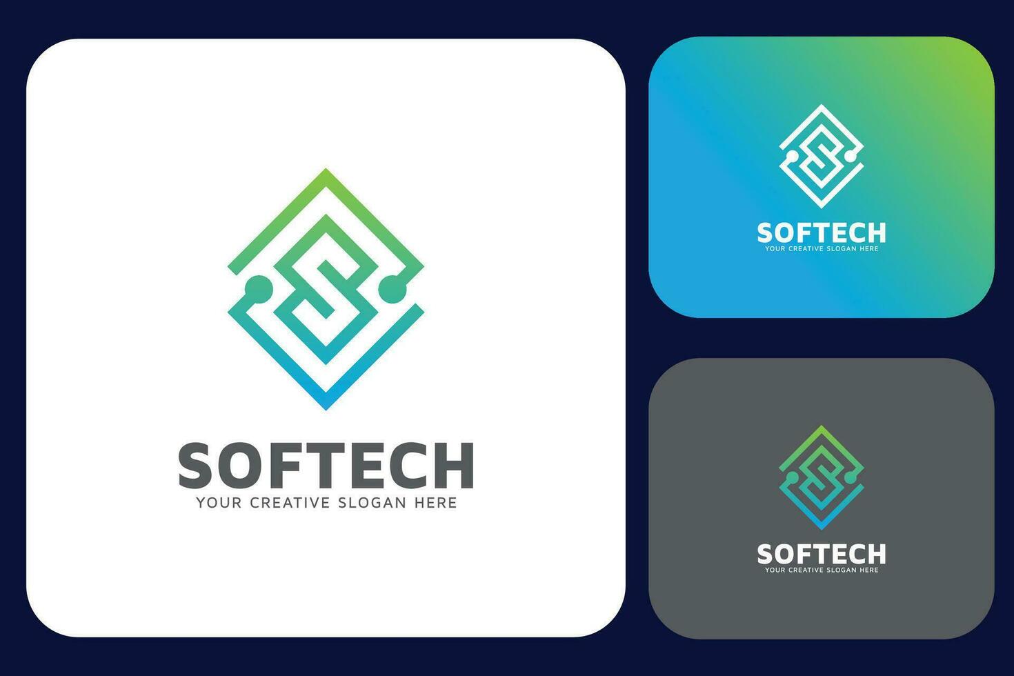 S Tech Logo Design Template vector