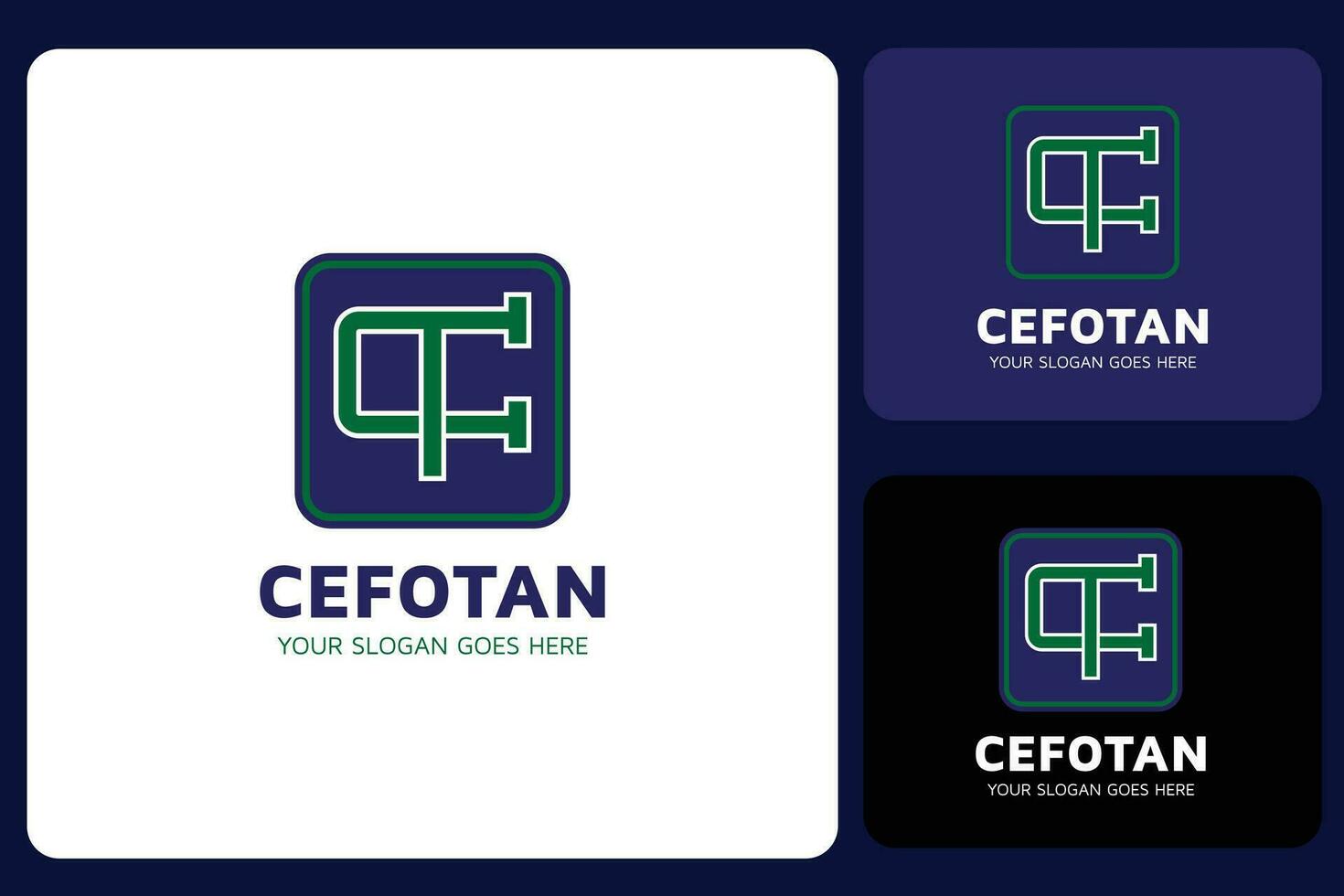 C F Letter Logo Design Template vector