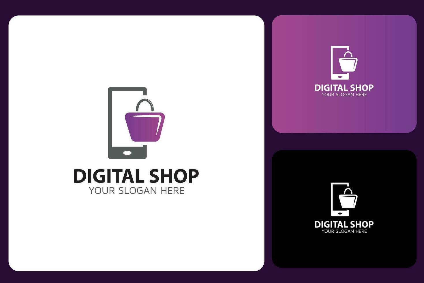 Mobile Digital Shop Logo Design Template vector