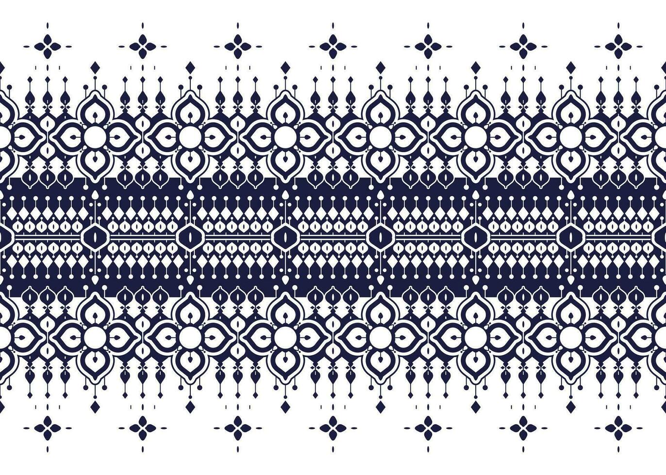 geometric flower and mandala ethnic fabric pattern for cloth carpet wallpaper background wrapping etc. vector