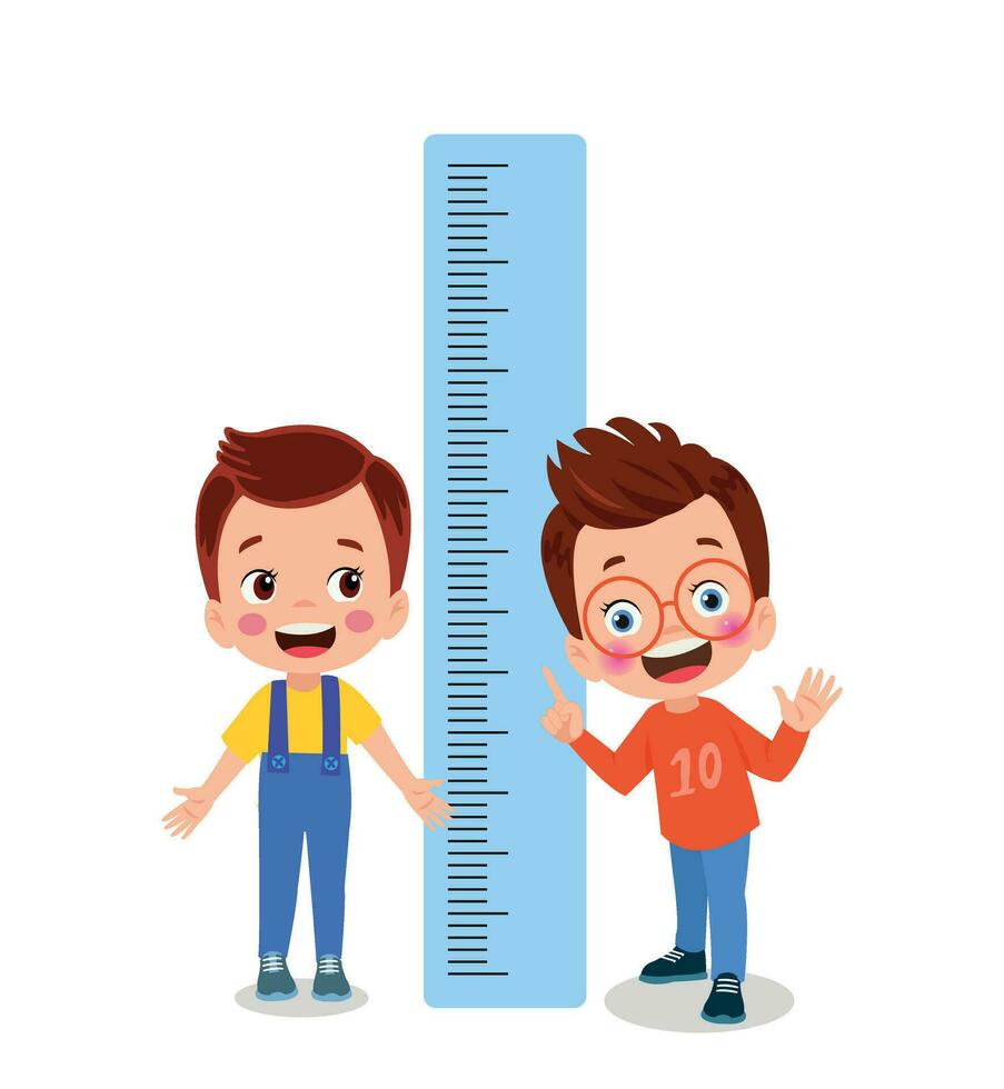 Height Measure For Little Children vector