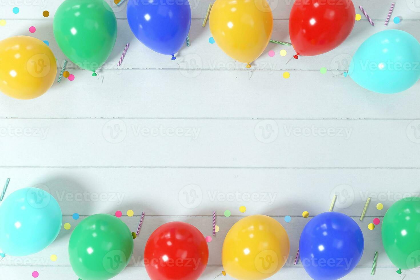 Colorful balloons party background photo