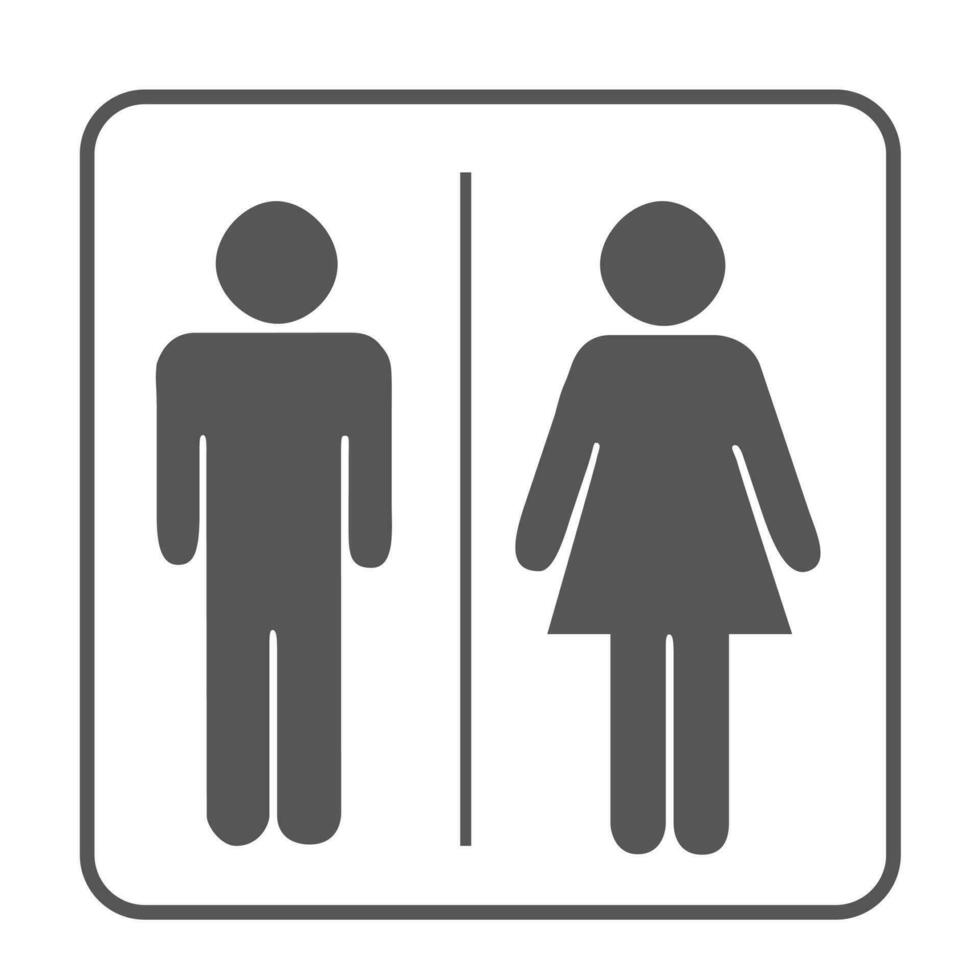 baño firmar icono. baños icono inodoro.unisex símbolo. vector hombre y mujer iconos