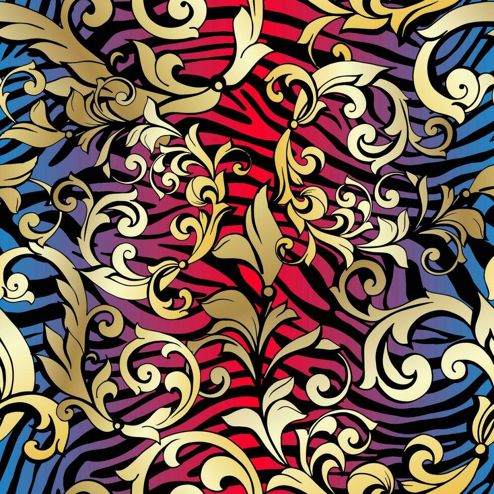 Remolino de ornamento de pergamino barroco vintage de damasco vectorial. remolino del escudo heráldico del monograma victoriano. retro floral patrón de hojas frontera follaje antiguo acanto caligrafía grabado tatuaje. patrones sin fisuras vector