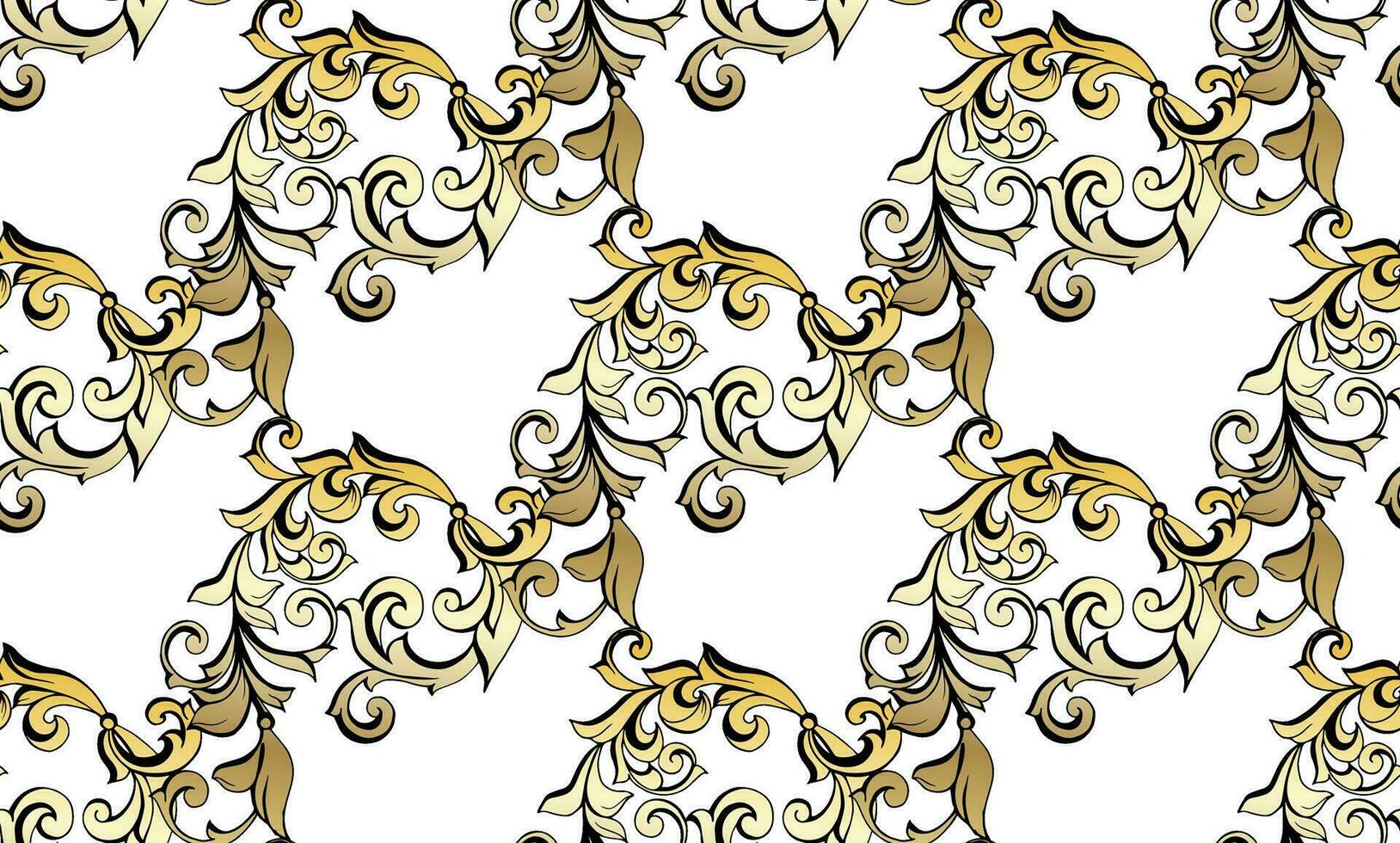 Vector damask vintage baroque scroll ornament swirl. Victorian monogram heraldic shield swirl. Retro floral leaf pattern border foliage antique acanthus calligraphy engraved tattoo. seamless pattern