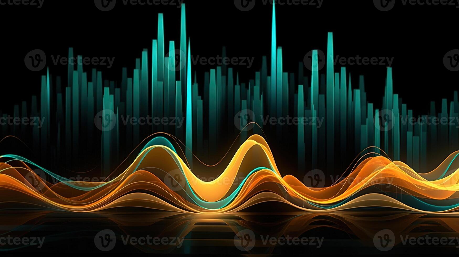 , stock market chart lines, financial graph on technology abstract background represent financial crisis, financial meltdown. Technology concept, trading market concept. photo