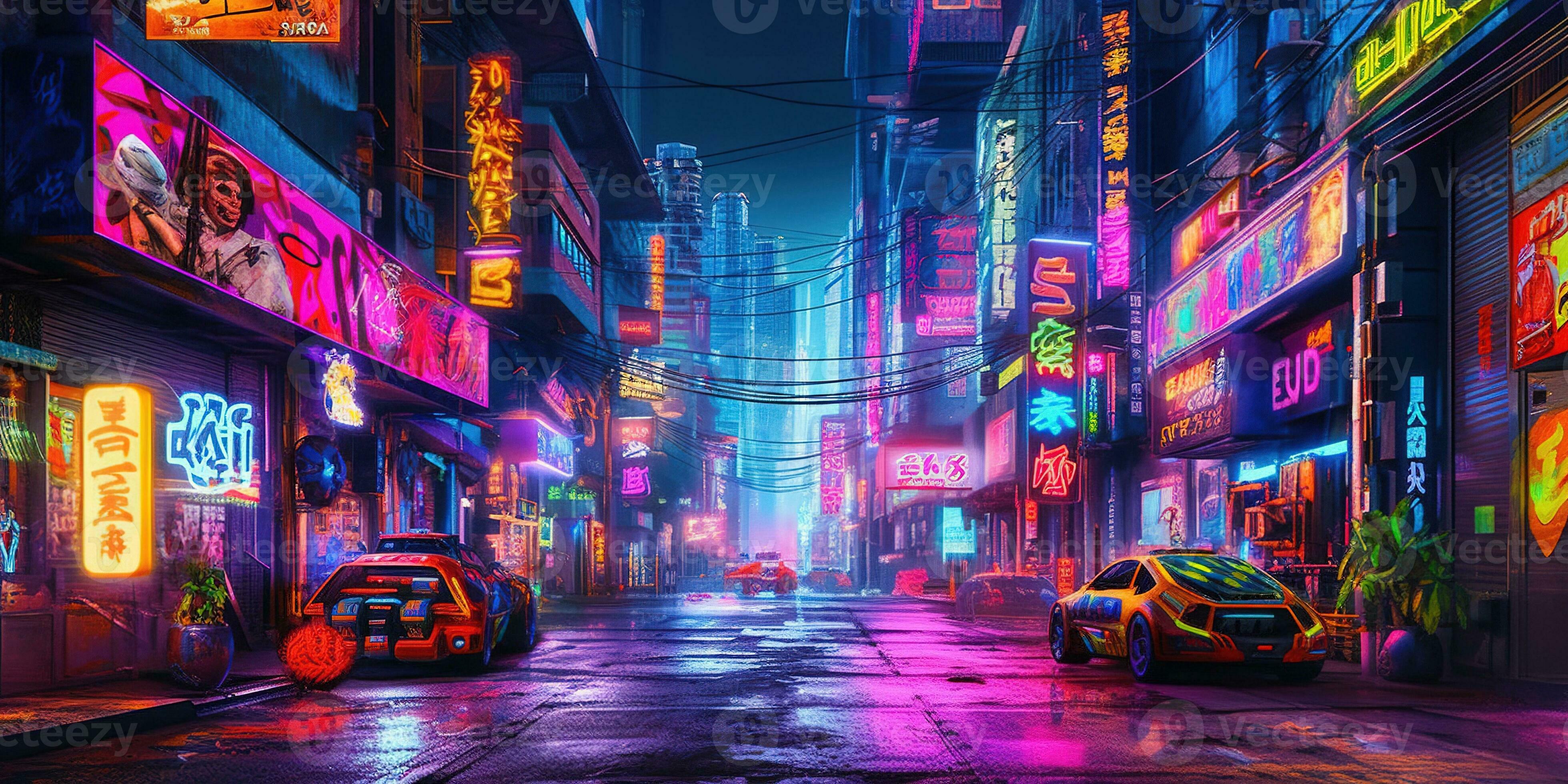 Cyberpunk esque city : r/wallpapers