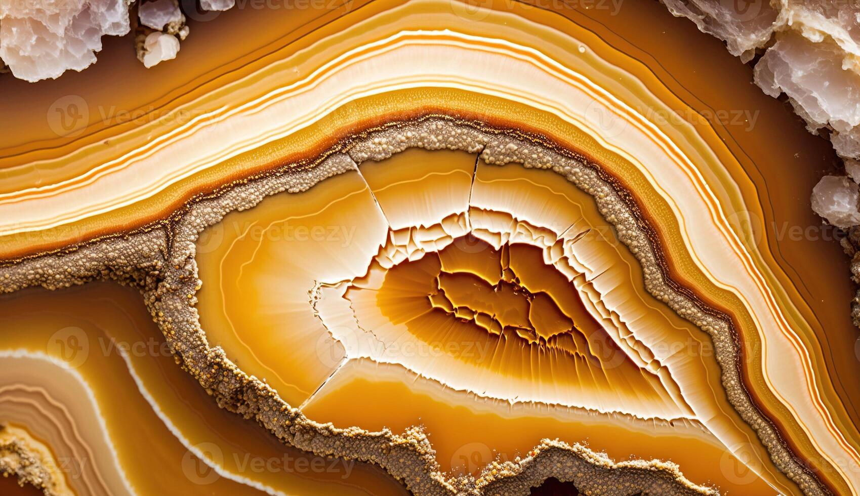 , natural volcanic agate stones close-up light orange, apricot crush and golden texture. Wallpaper background, quartz marble, decorative rock pattern. photo