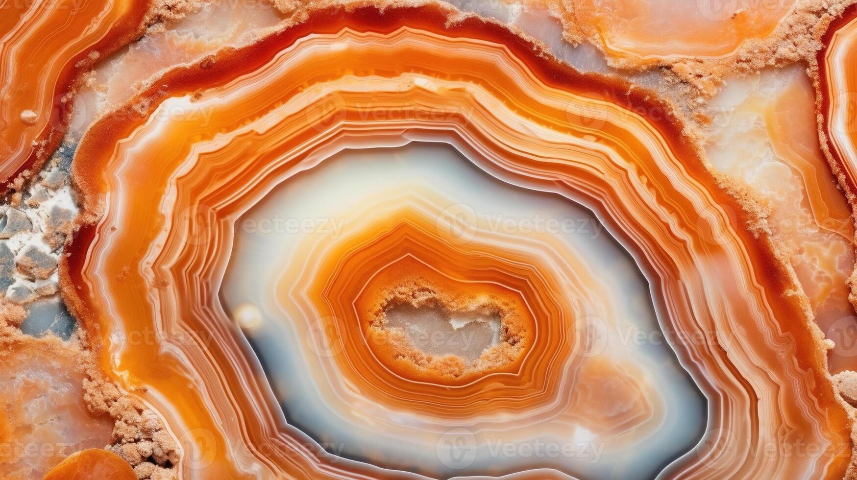 , natural volcanic agate stones close-up light orange, apricot crush and golden texture. Wallpaper background, quartz marble, decorative rock pattern. photo