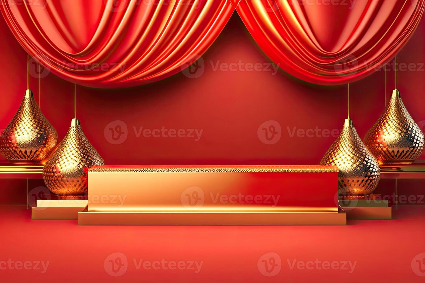 Red Festive Celebration Background Copy Space photo