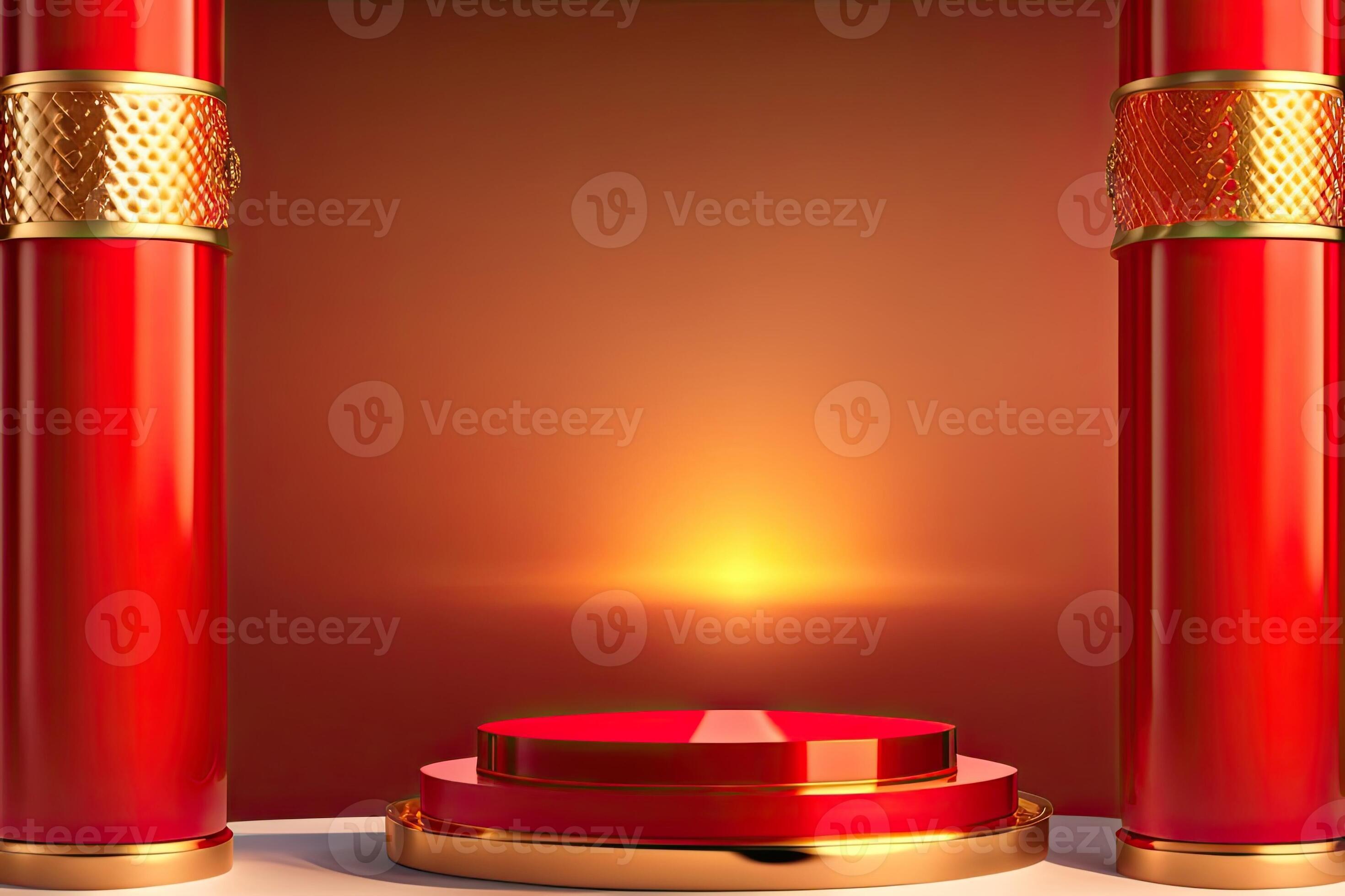 Red Festive Celebration Background Copy Space Generative AI 25518501