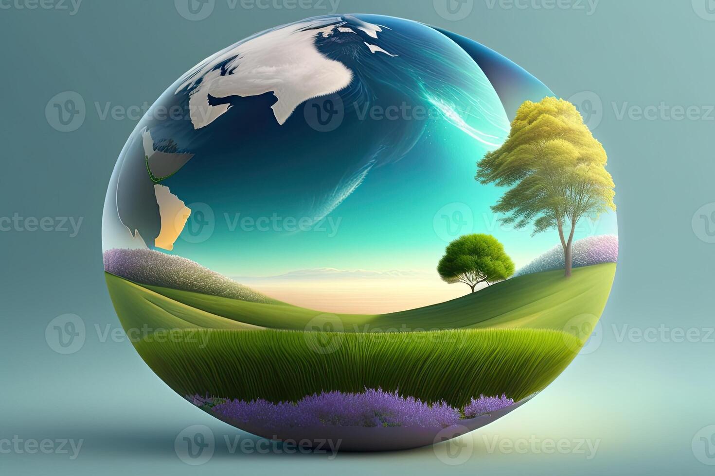 Earth Day Concept. Green Illustration photo