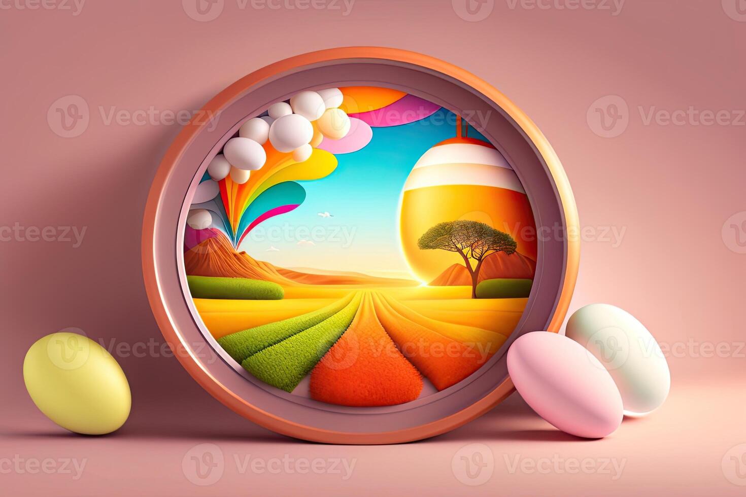 Easter Holiday Background Illustration. photo