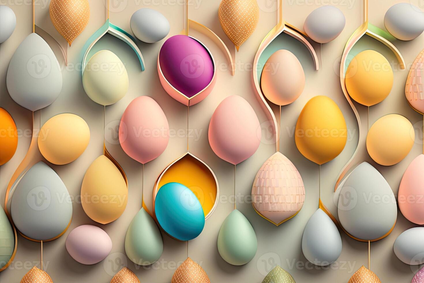 Easter Holiday Background Illustration. photo