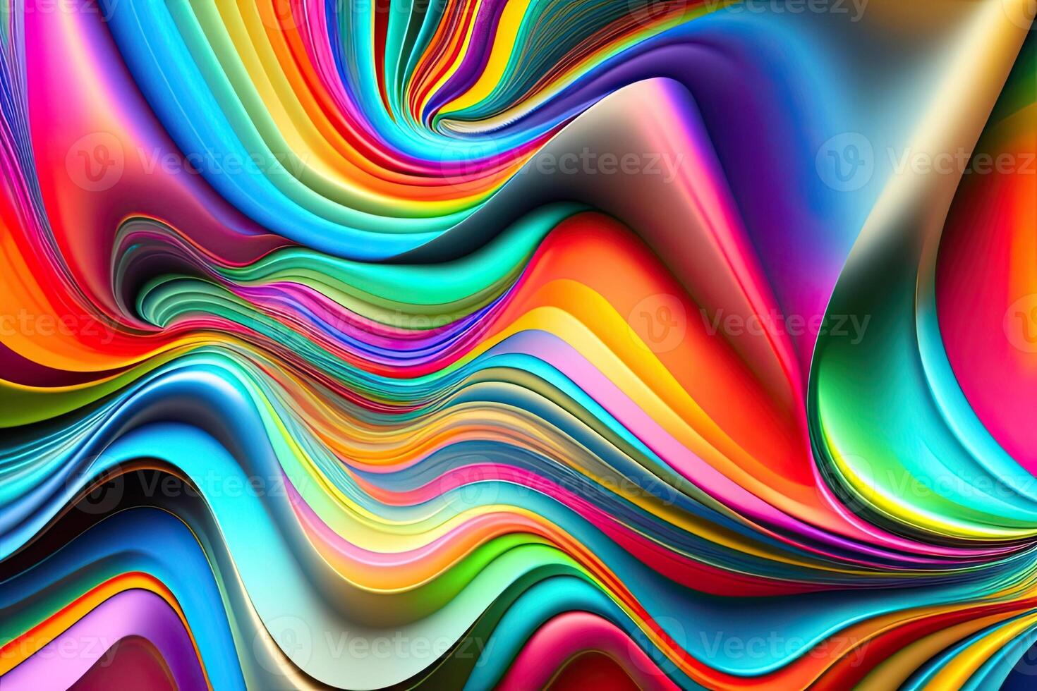 Liquid Rainbow Mix Wavy Plastic Texture Abstract Background photo