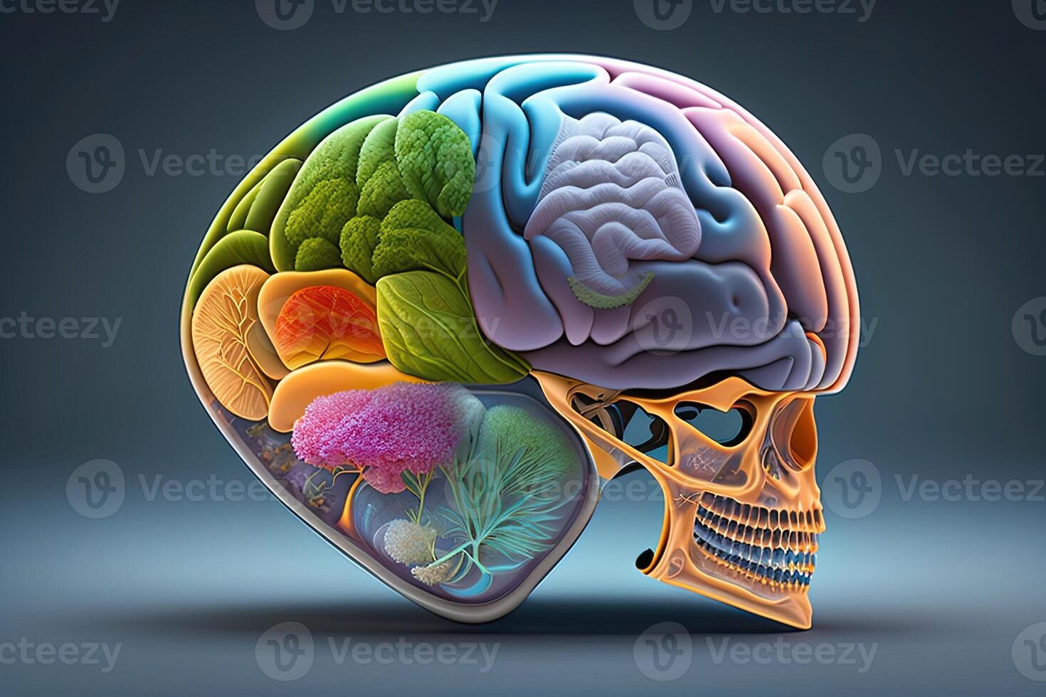 cerebro anatomía diseño generativo ai foto